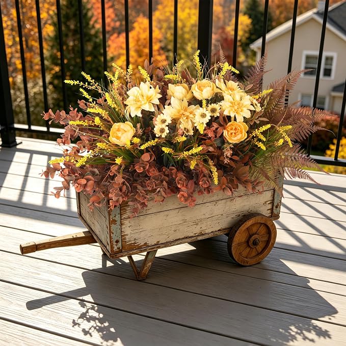 Hrobek 9 Bundles Fall Outdoor Faux Fake Plants UV Resistant | Realistic - Image 6