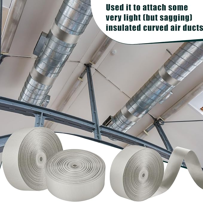 Frienda 2 Rolls Heavy Duty Duct Strap, 200 ft x 1.97 Inch Silver Gray Duct Aid - Image 6