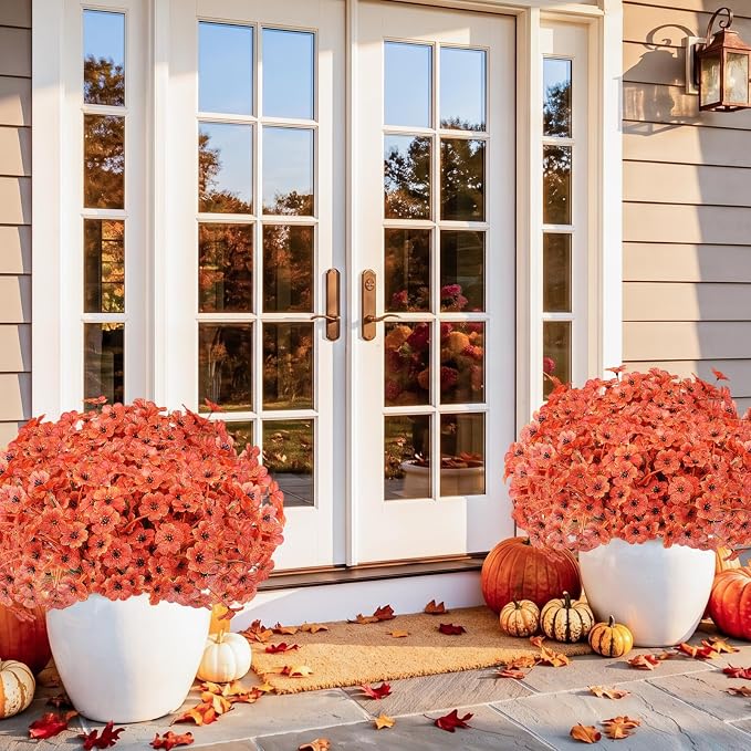 Powbrace 22 Pack Artificial Fall Flowers Mums - Image 6