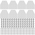12pcs 2040 Joint Plate Connector Corner T Bracket 12-Hole Silver | 2040 V Slot by SeekLiny