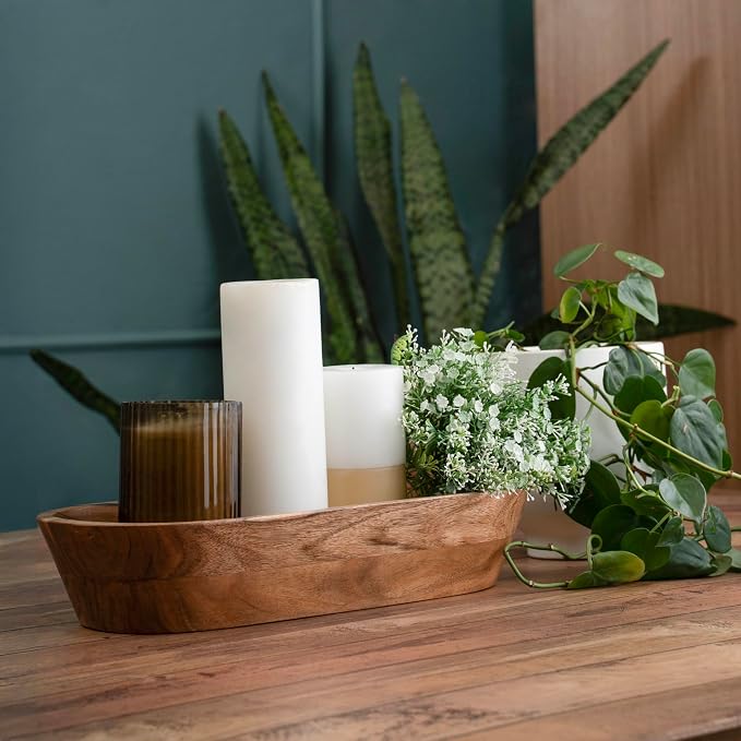 Wooden Dough Bowl – Handmade Decorative Bowls - Image 4