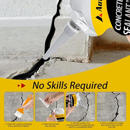 Asphalt Crack Filler Black, 4 Packs Self-Leveling Driveway Crack Filler - Image 5