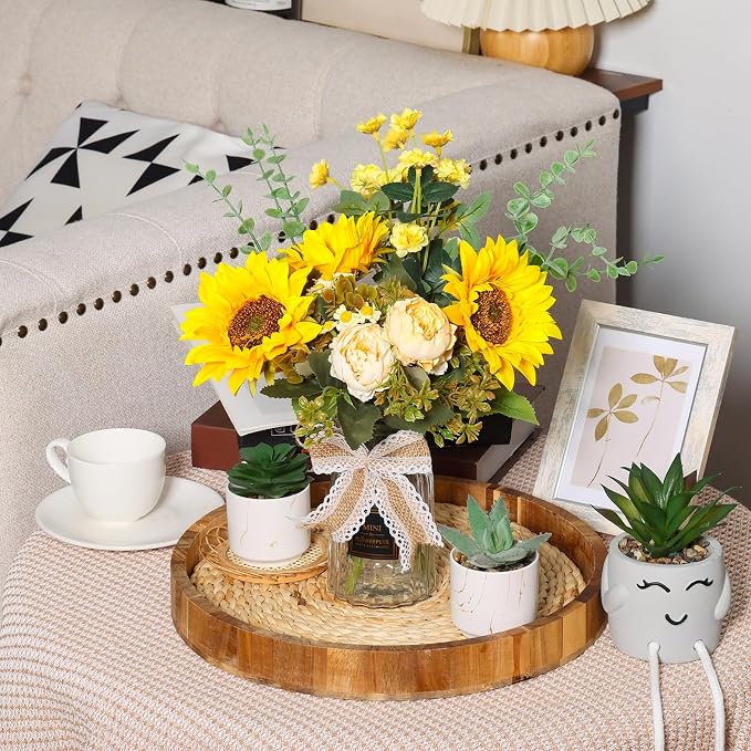 CEWOR Fake Flowers in Vase, Artificial Flowers - Image 6
