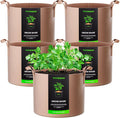 VIVOSUN 5-Pack 1 Gallon Plant Grow Bags Fabric Pots by Unknown