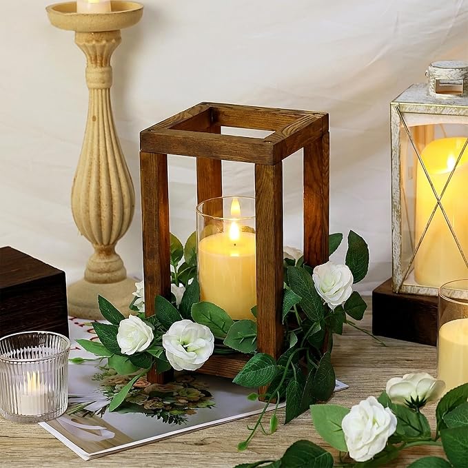 18 Pcs Wooden Lanterns - Image 5