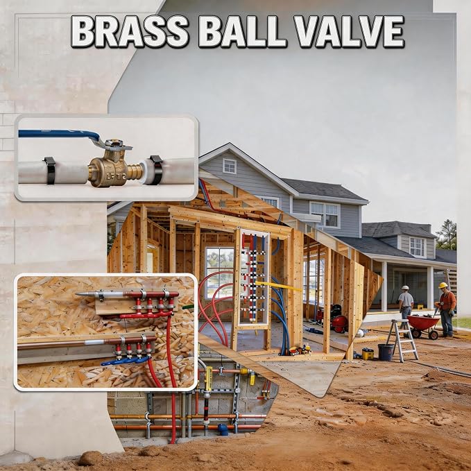 ‌VANCOCO 1/2" PEX Ball Valve 4-Pack - Image 6