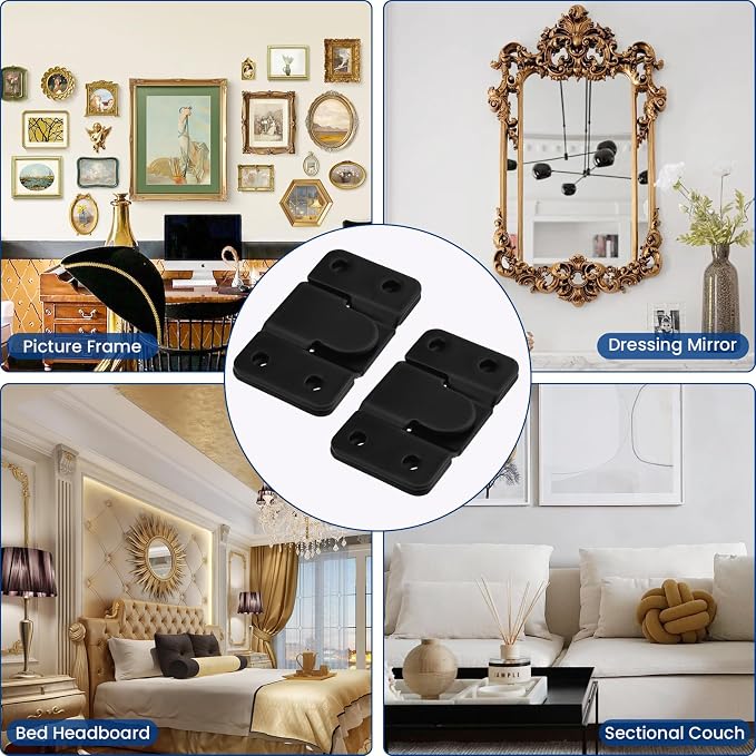 10Pcs Flush Mount Bracket, Stainless Steel Heavy Duty Interlock | Hanging Photo - Image 7