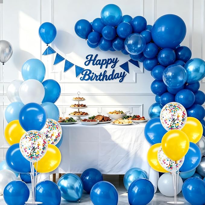 TONIFUL 4 Set Yellow Blue Balloon Stand Balloon Centerpieces - Image 7