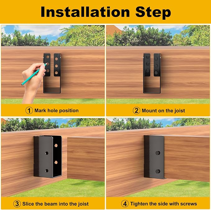 Concealed Joist Hanger 16 Pack 2"x4" Outdoor Concealed-Flange Joist Bracket | - Image 6