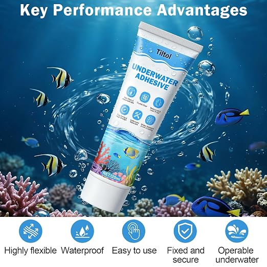 Silicone Sealant for Aquariums, Transparent Underwater Sealant: Strong Adhesion - Image 2