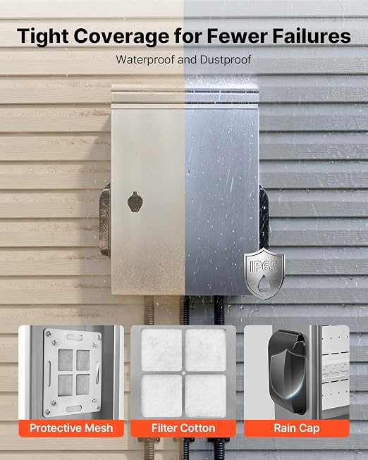 VEVOR Outdoor Electrical Box, Stainless Steel Ventilated Electrical Enclosure - Image 5