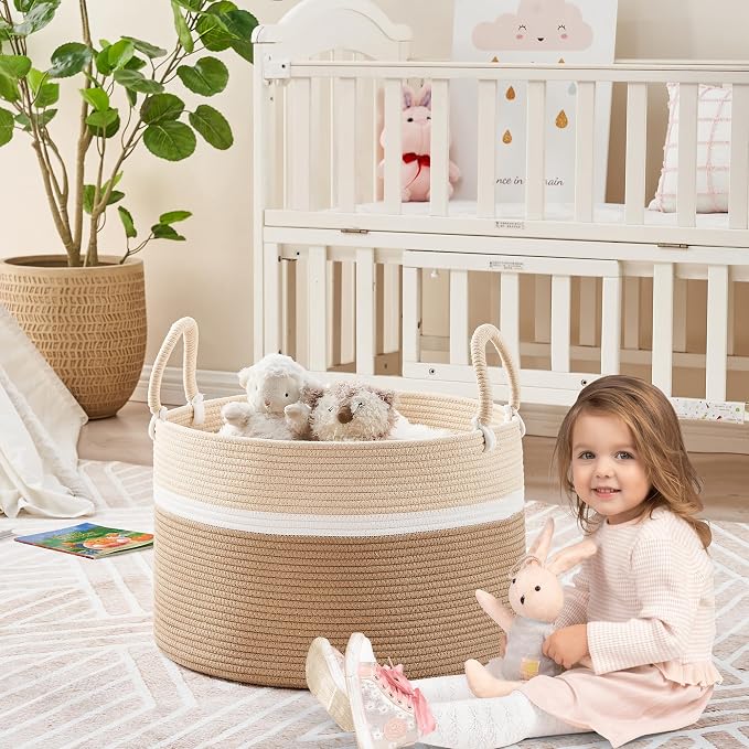 KAKAMAY Large Blanket Basket - Image 4