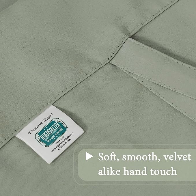 H.VERSAILTEX Solid Blackout Curtain Energy Efficient Tie Up Shades Rod Pocket - Image 6