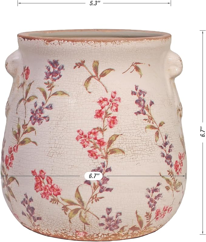Xiaan Jiaju 6.7" French Country Ceramic Plant Pot - Image 3
