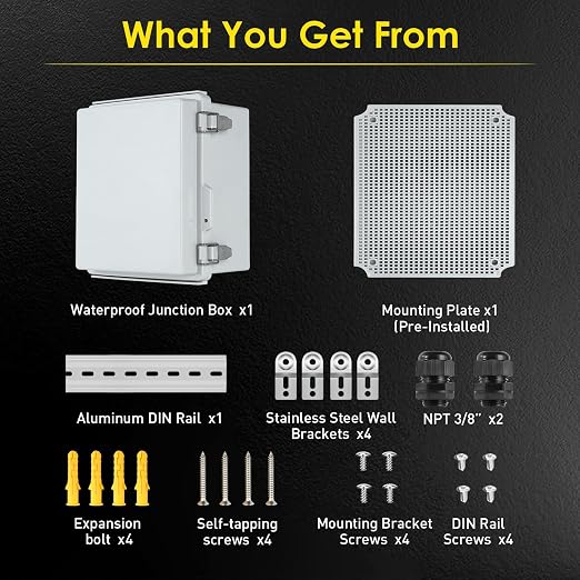 IP67 ABS Outdoor Electrical Junction Box Waterproof 13"×13"×5" | Weatherproof - Image 5
