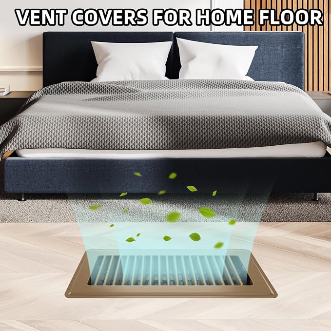 Floor Register 2x10, 6 Pack Brown Floor Vent Covers - Image 6