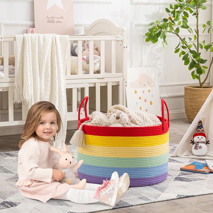 KAKAMAY Large Blanket Basket - Image 3