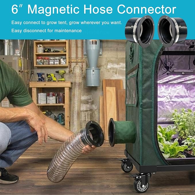6" Magnetic Hose Connector, Quick Snap Coupler - Image 3