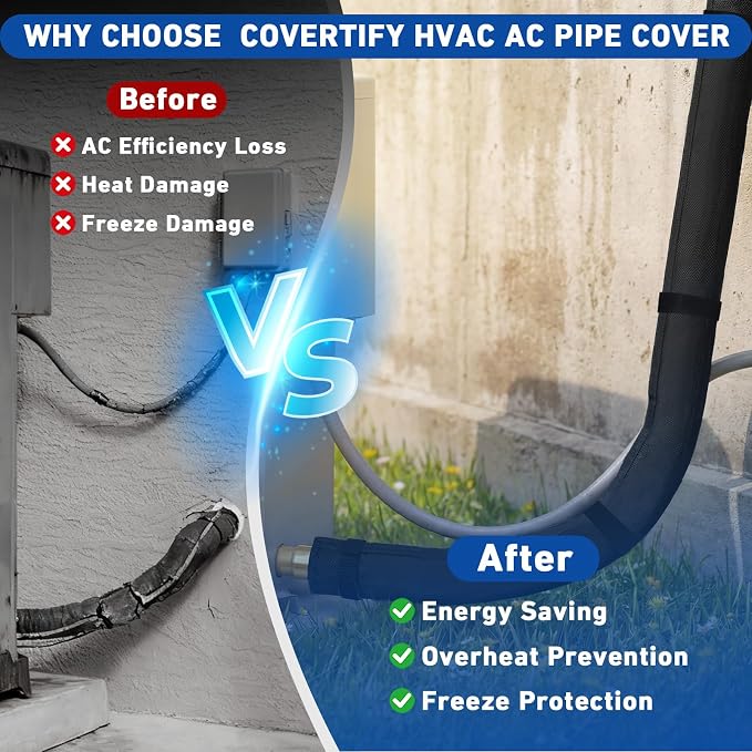 5 Layers HVAC Copper AC Line Pipe Insulation Cover Outdoor 6ft x 10.2in - Image 5