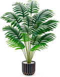 Der Rose 28" Fake Palm Tree in Black Gold Pot by DerRose