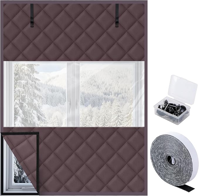3-Layer Visible Winter Insulated Window Cover, Window Insulation Kit | 63" x by Nkiy+Quen
