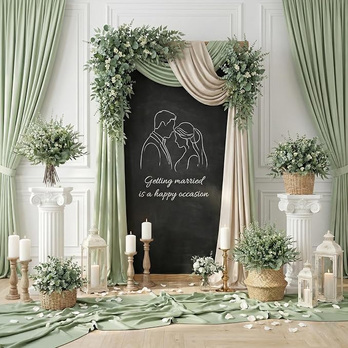 lovemoon 260 Pcs Artificial Mixed Eucalyptus Stems Bulk, 5 Kinds of Faux - Image 8
