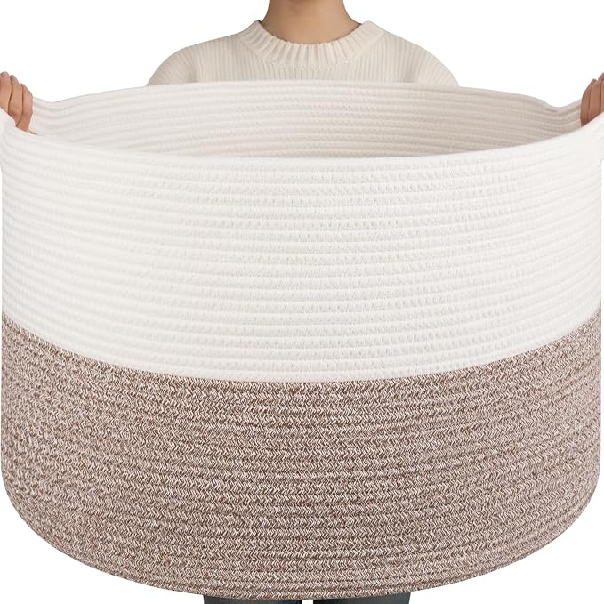 OIAHOMY 115L Extra Large Blanket Basket by MasterofSpaceOptimization
