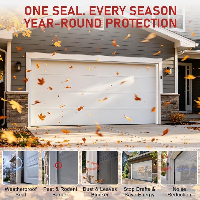 Garage Door Seal Top and Sides - 36 Ft Garage Door Weather Stripping Side Seal - Image 3