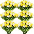 Janinka 60pcs Artificial Tulip Flowers Fake PU Tulips Faux Latex Bouquet Flower by Janinka