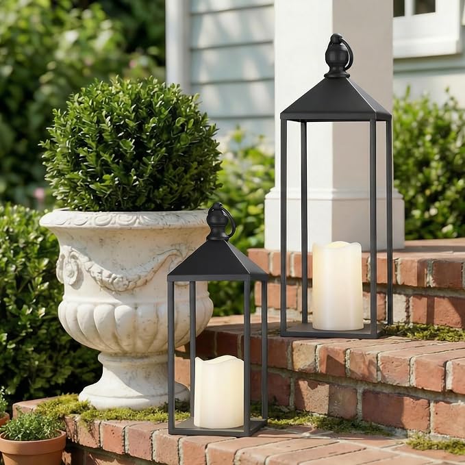 Perfnique Decorative Lanterns for Indoor & Outdoor, Farmhouse Modern Decor for - Image 4