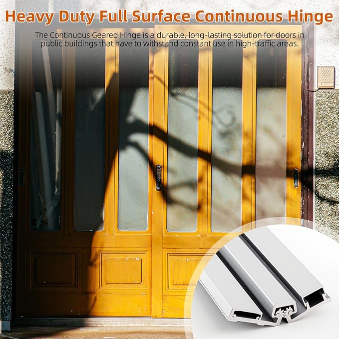2 Pcs 83" Heavy Duty Continuous Hinge Y, Full Surface Anodized Aluminum - Image 4