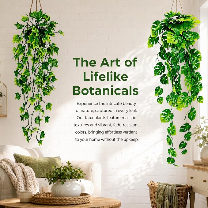 KIRIFLY Fake Plants Artificial Indoor Faux Hanging Plants Greenery Eucalyptus - Image 3