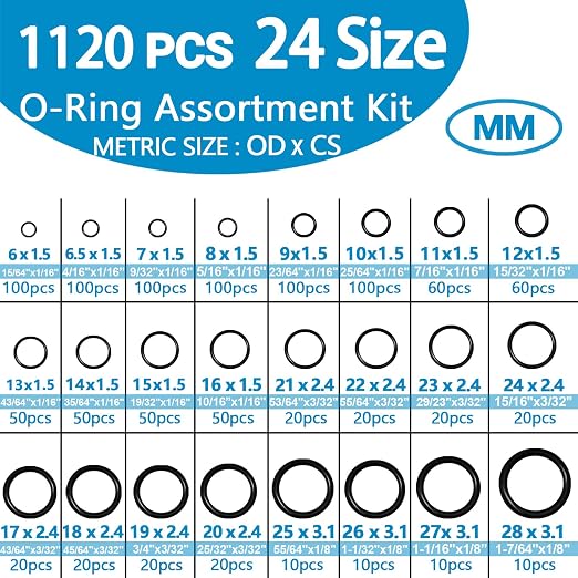 ZDBB 24 Size Rubber O Ring Set - Image 2