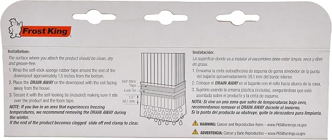 Frost King DE46BR Automatic Plastic Drain Away Downspout Extender, Extends - Image 2