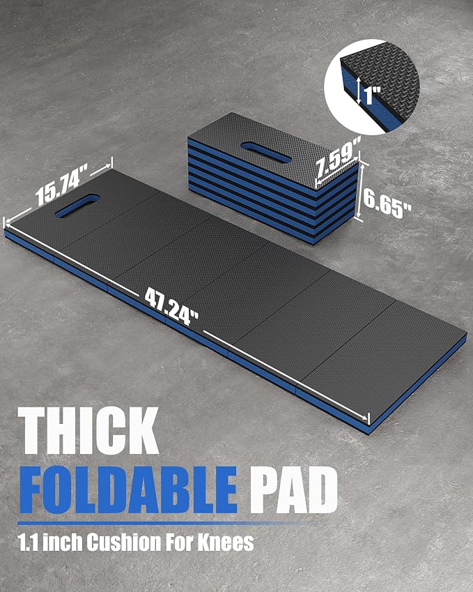 Mechanic Mat, 47.2 x 15.7 x 1 Inch Foldable Mechanic Kneeling Pad - Image 2