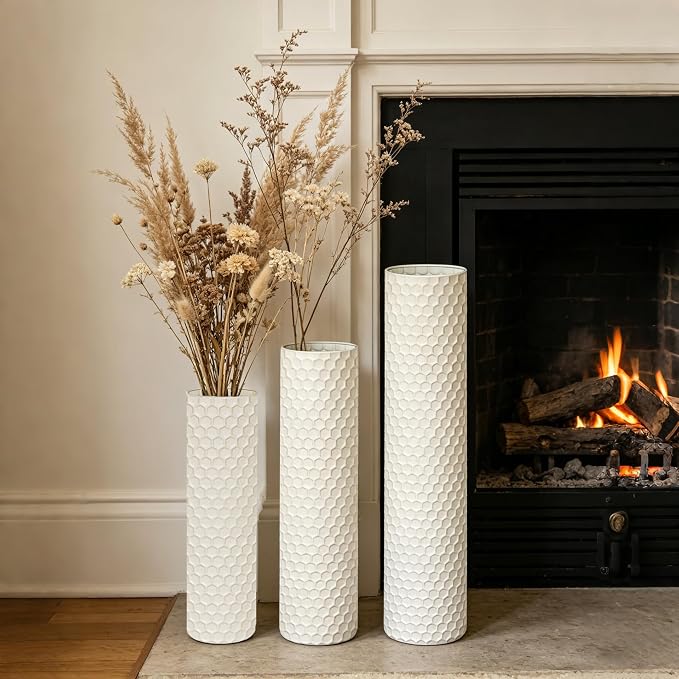 White Tall Floor Vase - Image 3