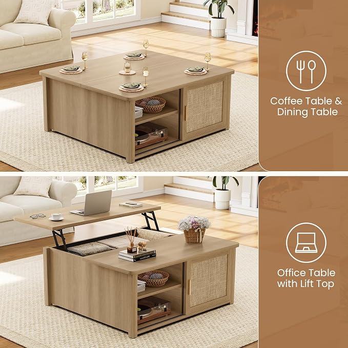 SEDETA 31.5" Lift Top Coffee Table - Image 4