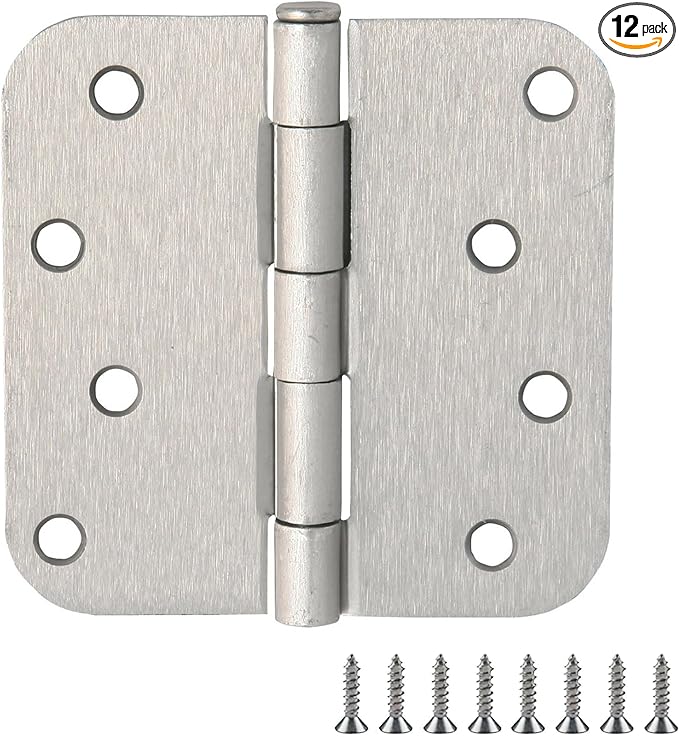 Design House Interior Door Hinge, Satin Nickel | 5/8" Radius, Traditional by DesignHouse