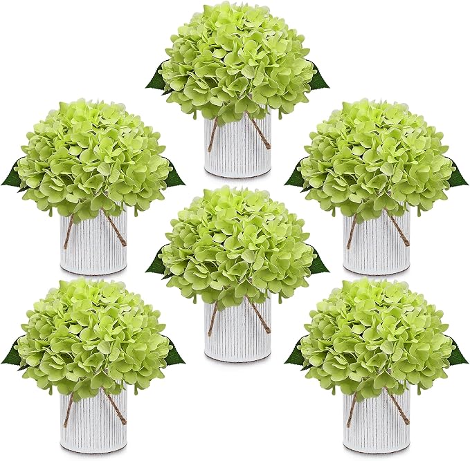 Light Green Flower Table Centerpieces by DIYDOFUN