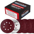 ProductionShop Premium 5" Red 8-Hole Pattern 320 Grit Sanding Discs, Box of 50 by ProductionShop