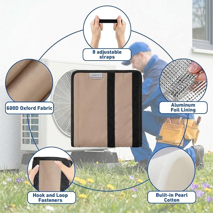 5 Layers HVAC Copper AC Line Pipe Insulation Cover Outdoor 6ft x 10.2in - Image 3