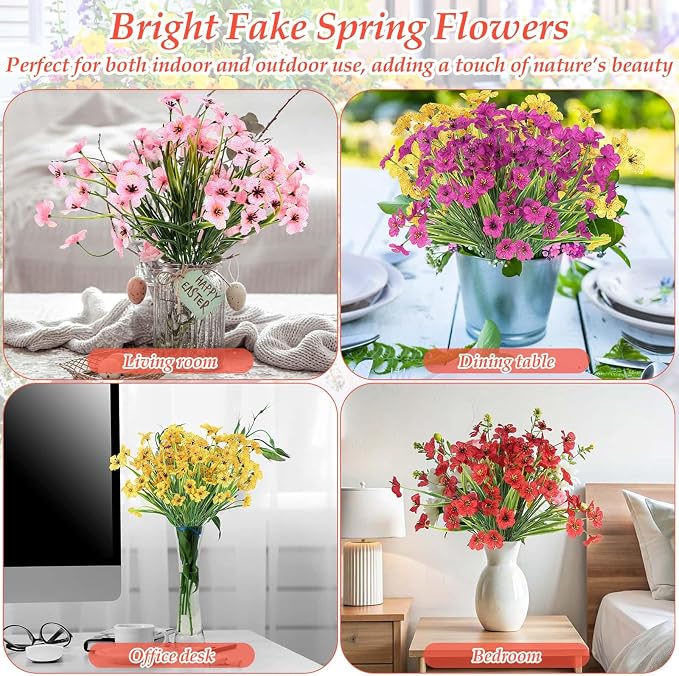 32 Bundles Artificial Spring Summer Flowers Bulk - Image 6