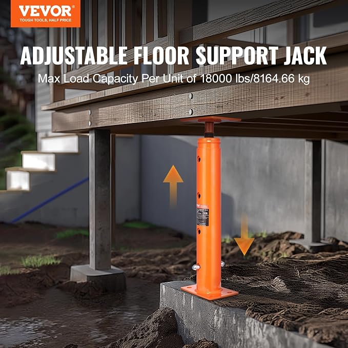 VEVOR House Floor Jack 19"-36" Height Range 18000 lbs Max Load Capacity | - Image 2