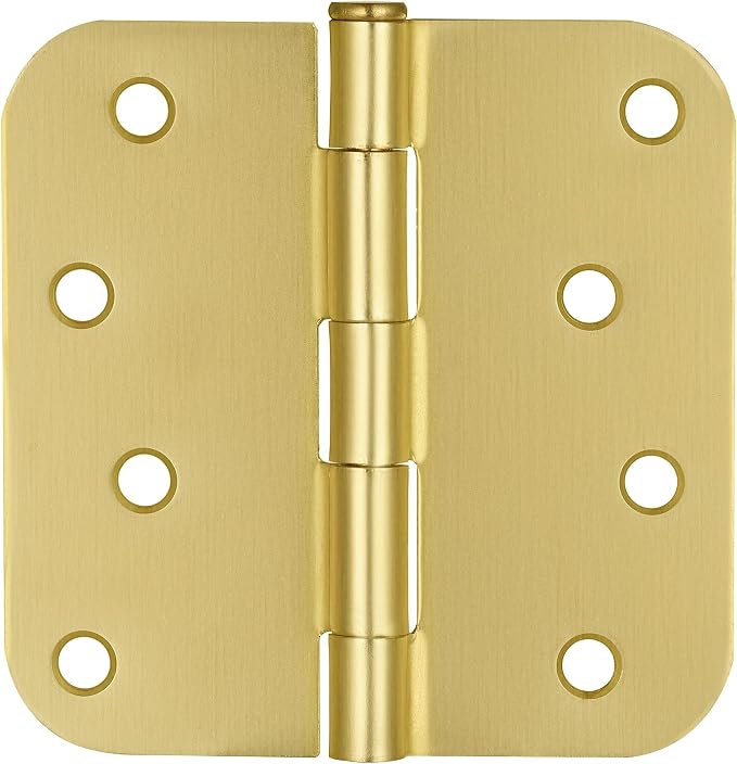 Design House Interior Door Hinge, Satin Brass | 5/8" Radius, Traditional - Image 2
