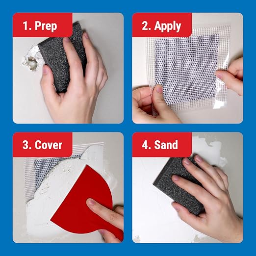 MaxPatch® Drywall Repair Kit, 4-Piece Set – Includes Self-Adhesive Aluminum - Image 5