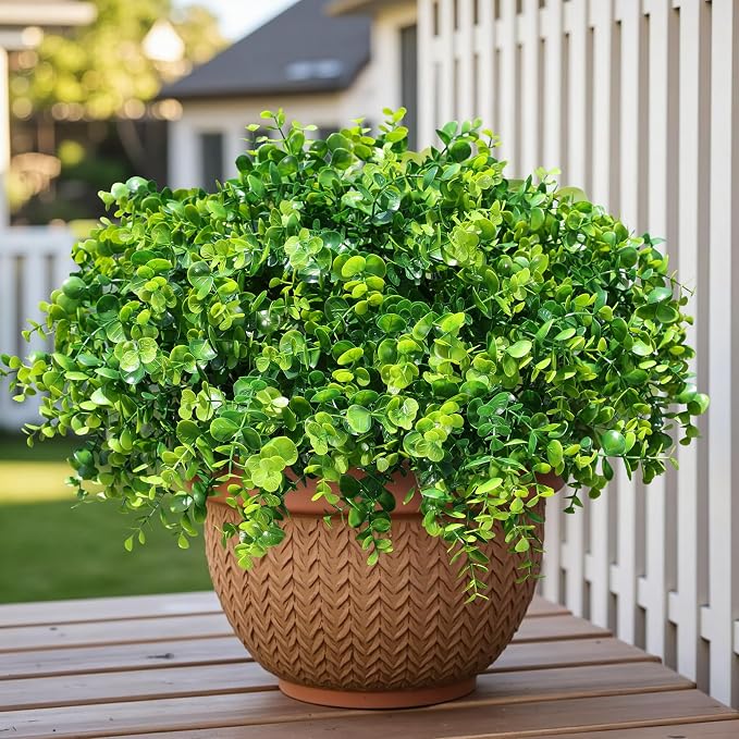 Artificial Plants for Outdoors Outside Spring Summer Decoration, 12 Bundles - Image 3