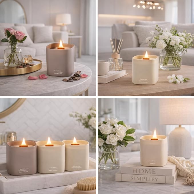 Set of 3 Premium Scented Soy Candles Gift Set | Nature's Bloom Collection - Image 6