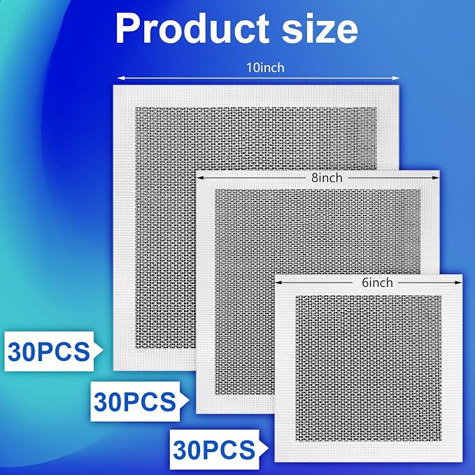 Blulu 30 Pcs 8 Inch Drywall Repair Kit Self Adhesive Mesh Drywall Patches - Image 2