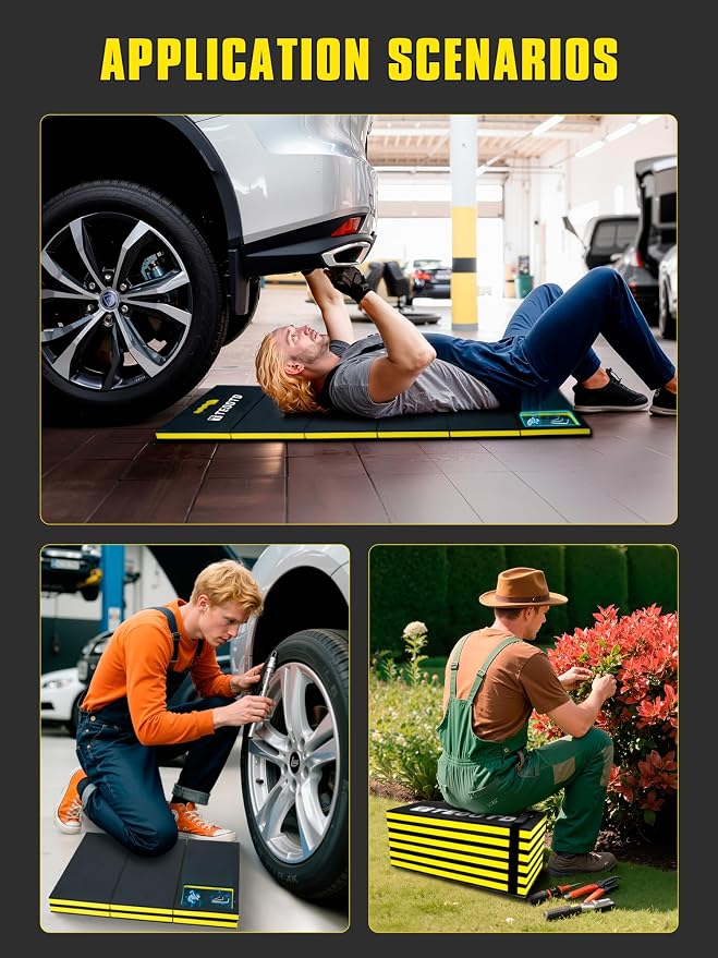 1.2" Extra Thick Foldable Mechanic Mat, Kneeling Pad - Image 7