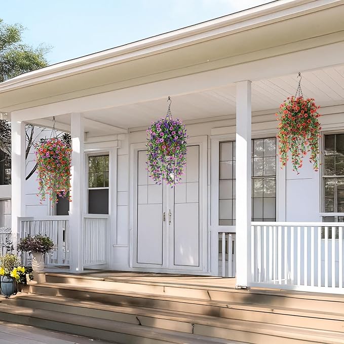 INQCMY Artificial Fake Hanging Flowers Plants - Image 6